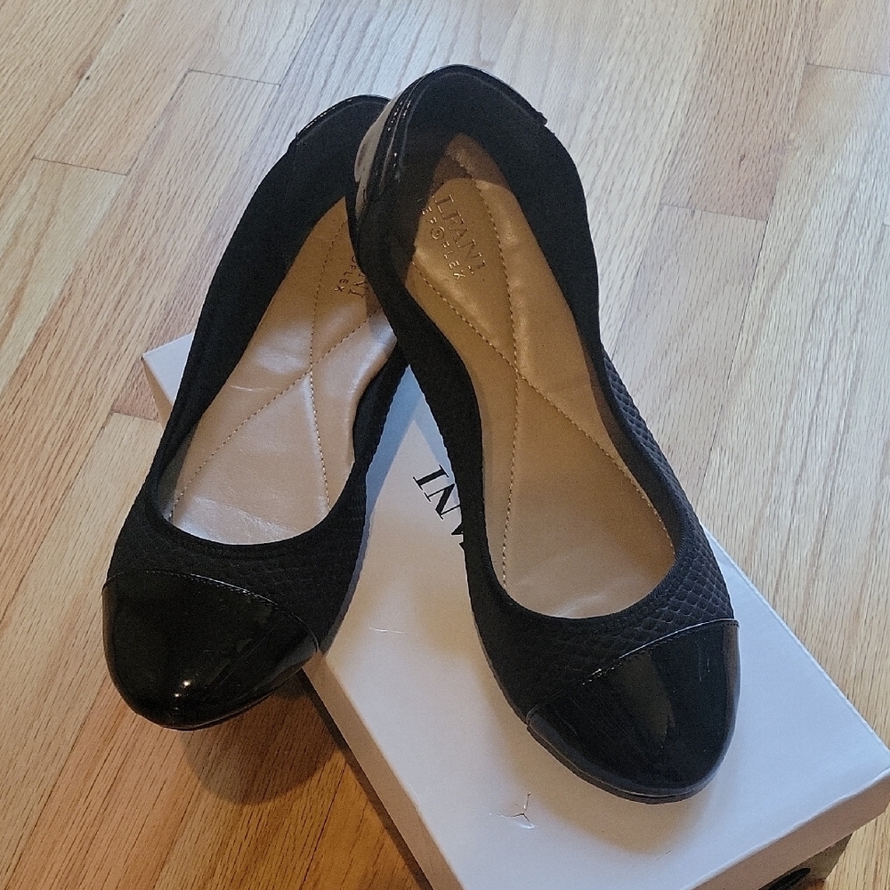 Alfani Black Flats Elegant Slip-On Shoes